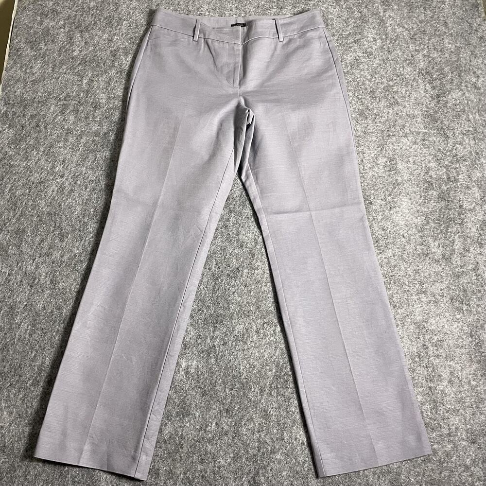 Ann Taylor Factory Pants Womens 10 Gray Curvy Stretch Dress Slacks Work Office